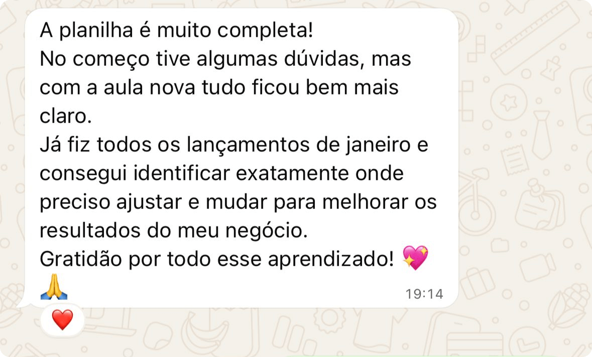 Depoimento de cliente via WhatsApp
